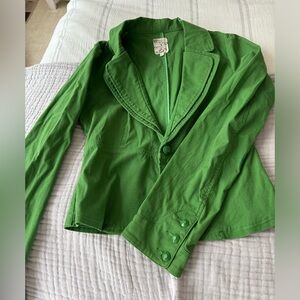 Green blazer jacket, size large (fits more like a medium)